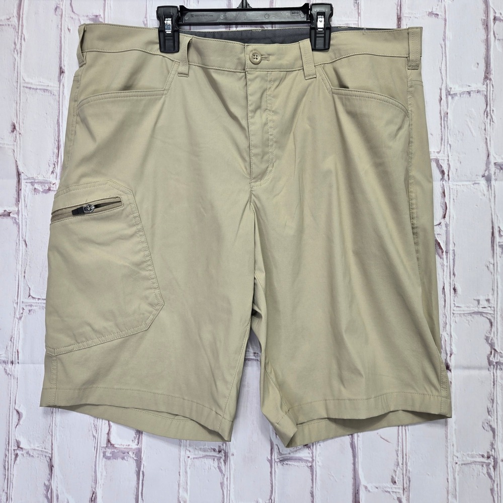 Eddie Bauer Cargo Shorts Khaki Stretch Hiking Walking Outdoor Utility Mens 38